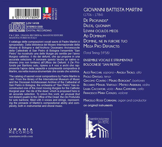 マルティーニ:プロ・デファンクティスの詩篇とミサ曲