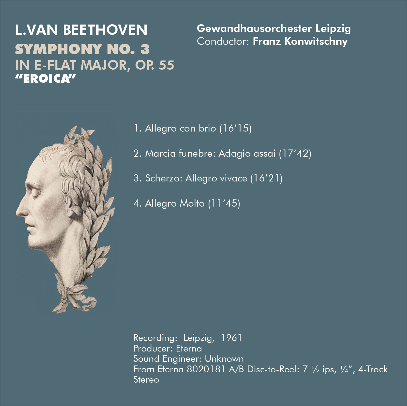 Beethoven Sinfonie Nr. 3 Es-Dur op. 55 „Eroica“ – Franz Konwitschny Gewandhausorchester Leipzig