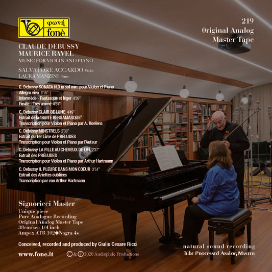 CLAUDE DEBUSSY & MAURICE RAVEL: Music for Violin & Piano | Accardo, Manzini