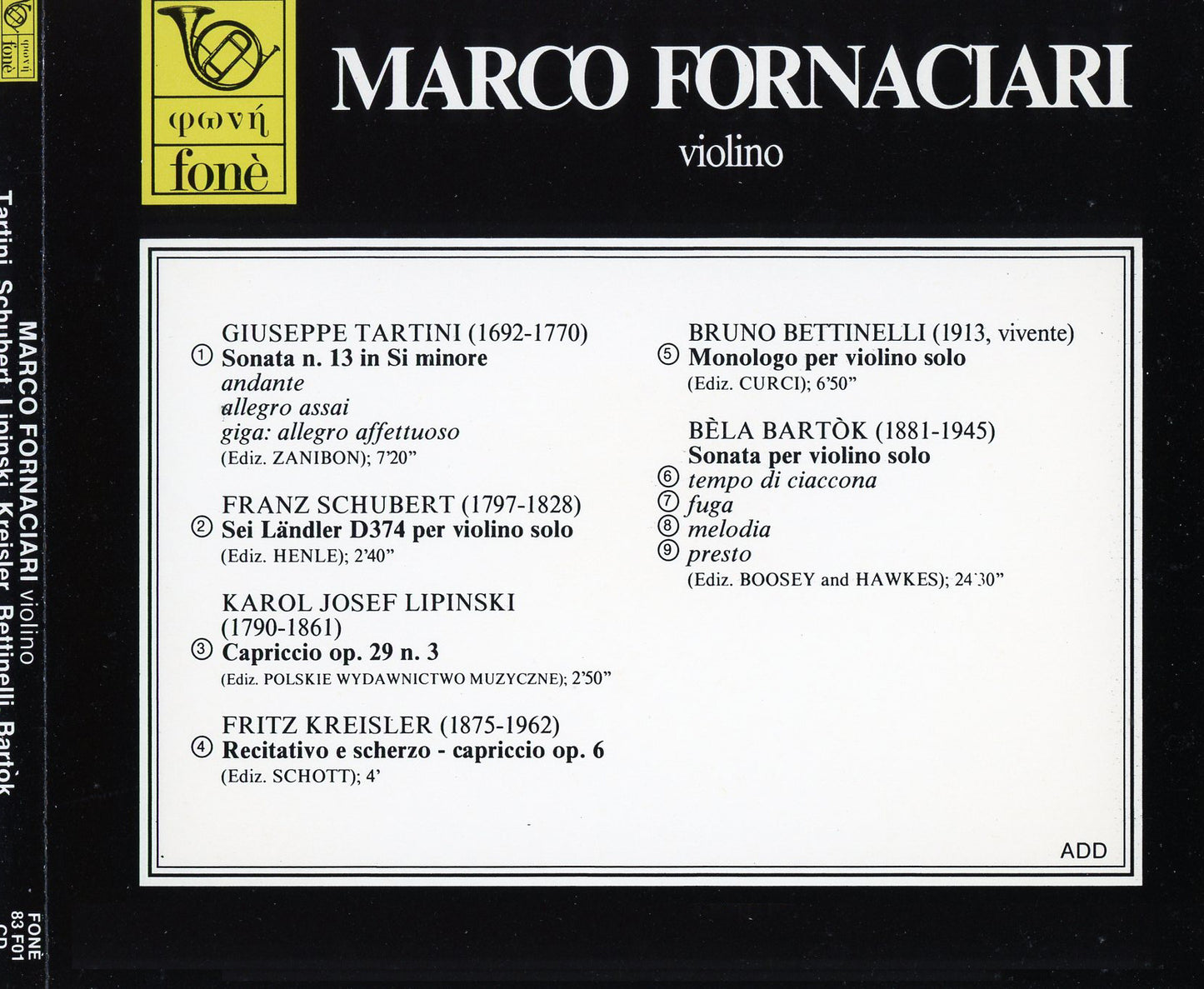 FORNACIARI (Violin) | Fornaciari