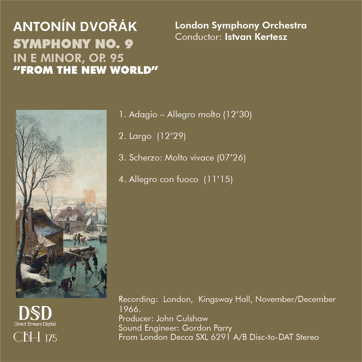 Dvořák Sinfonia n. 9 “Dal nuovo mondo” — István Kertész, London Symphony Orchestra — Inlay Capsa Symphōnĭa CS175