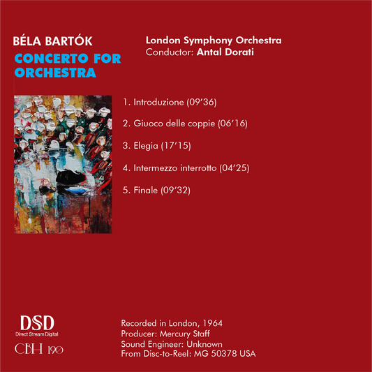 Inlay — Bartók, Concerto per orchestra — Tracklist e crediti — Capsa Symphōnĭa CS190