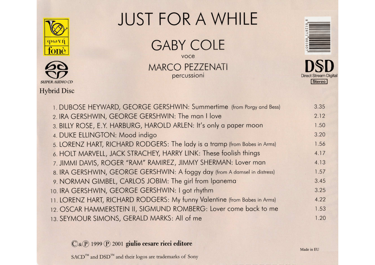 JUST FOR A WHILE | Cole, Pezzenati