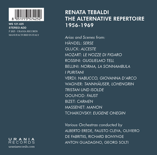 レナータ・テバルディ：オルタナティブ・レパートリー 1956–1969