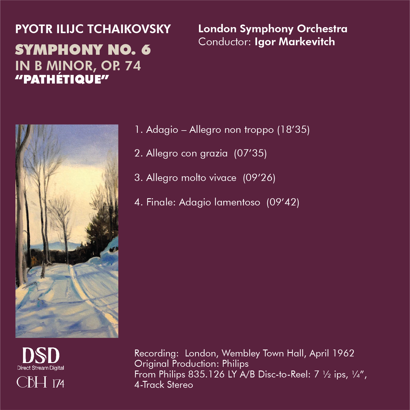 Tchaikovsky Symphony No. 6 in B Minor Op. 74 “Pathétique” - Igor Markevitch London Symphony Orchestra