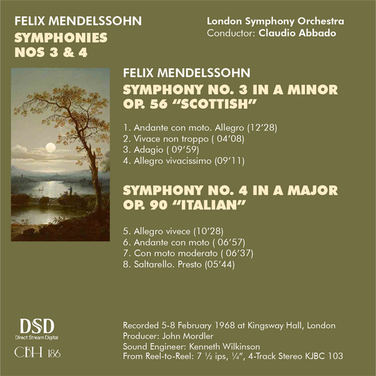 Mendelssohn Symphonies Nos. 3 & 4 - Claudio Abbado London Symphony Orchestra