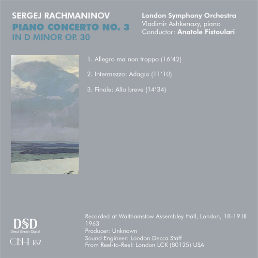 Rachmaninov Piano Concerto No. 3 in D Minor - Vladimir Ashkenazy, piano - Anatole Fistoulari London Symphony Orchestra