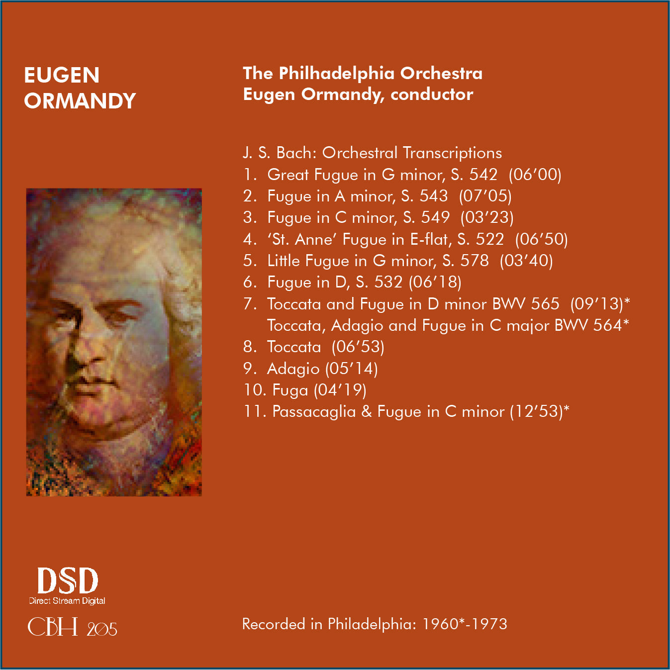 J. S. Bach The Great Orchestral Transcriptions - Eugen Ormandy  The Philhadelphia Orchestra