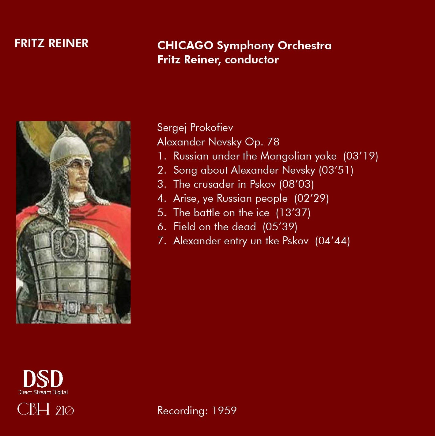 Prokofiev Alexander Nevsky Op. 78 - Fritz Reiner Chicago Symphony Orchestra