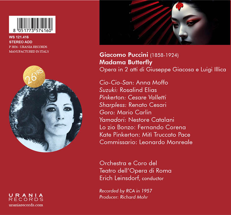 PUCCINI: MADAMA BUTTERFLY (LEINSDORF)