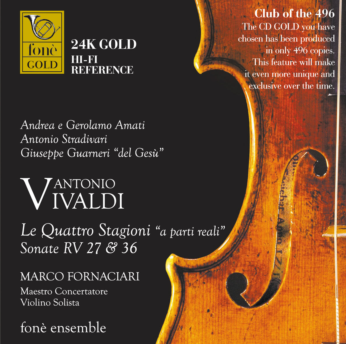 ANTONIO VIVALDI: LE QUATTRO STAGIONI A PARTE REALI  | Fornaciari, Fonè Ensamble