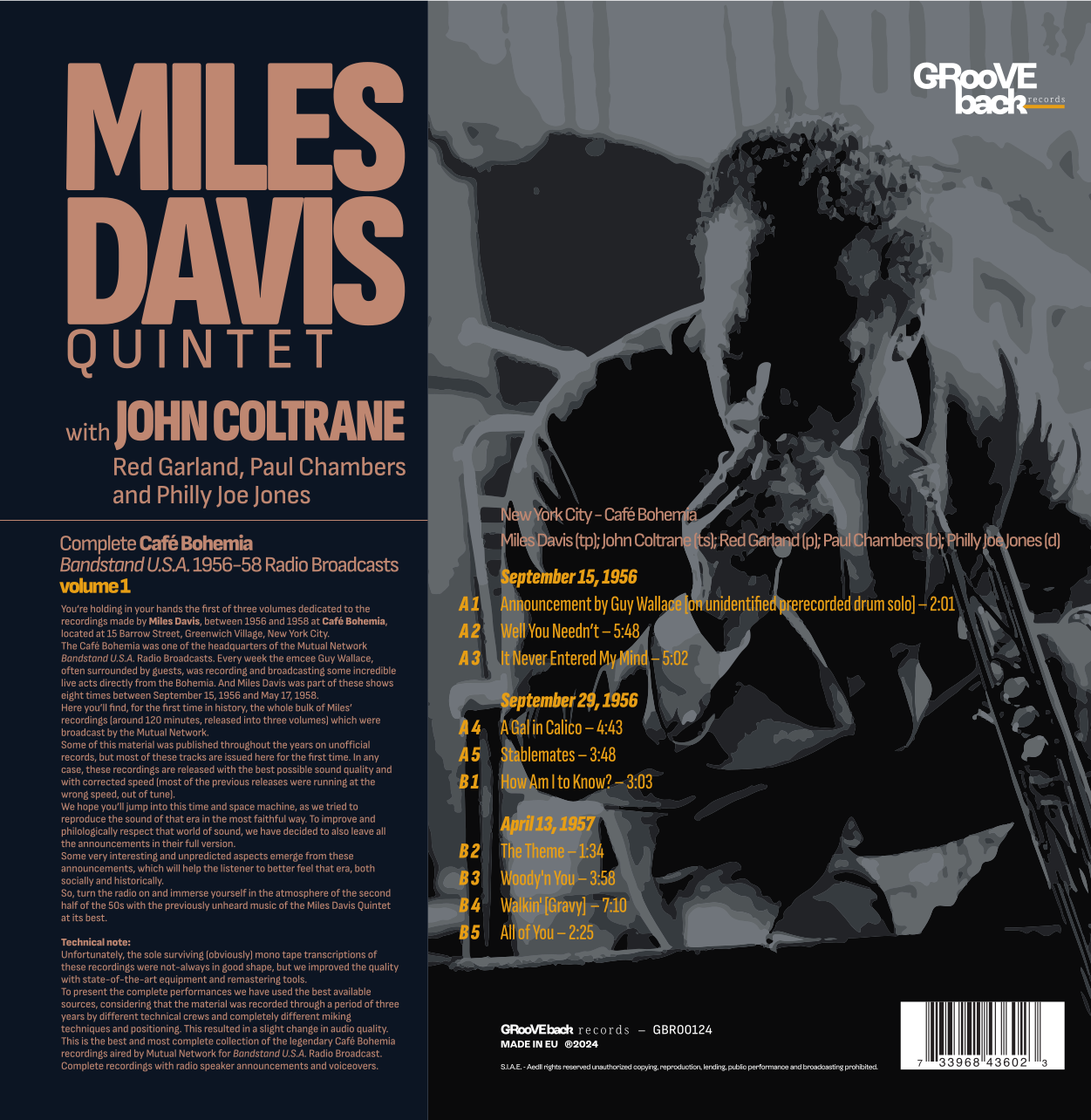 Miles Davis Quintet • Complete Café Bohemia Bandstand U.S.A. 1956-58 Radio Broadcasts • Volume 1