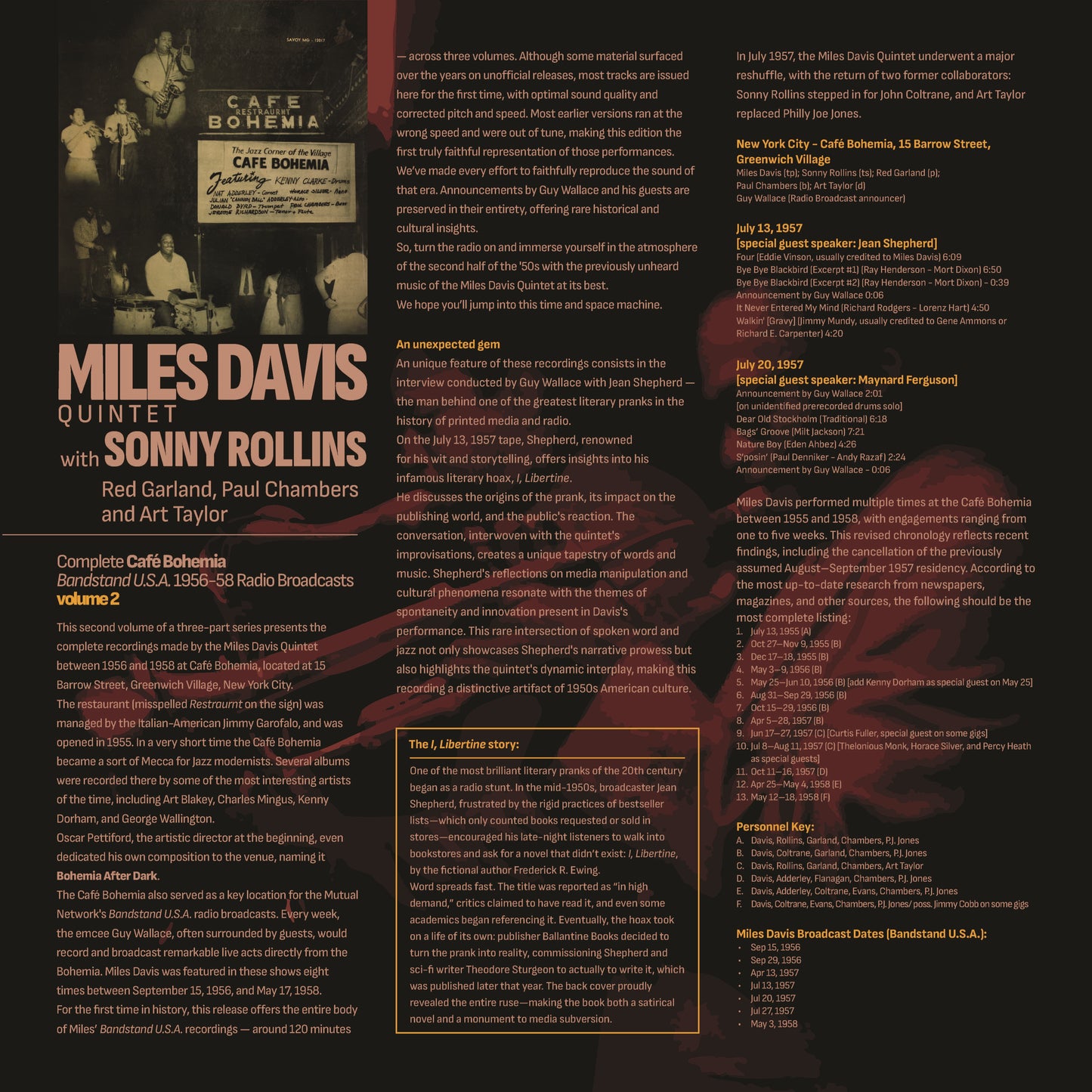 Miles Davis Quintet • Complete Café Bohemia Bandstand U.S.A. 1956-58 Radio Broadcasts • Volume 2