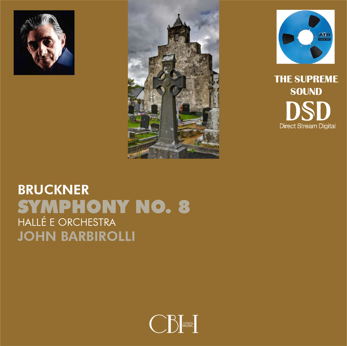 Cover — Bruckner, Sinfonia n. 8 — John Barbirolli, Hallé Orchestra — Capsa Symphōnĭa CS185