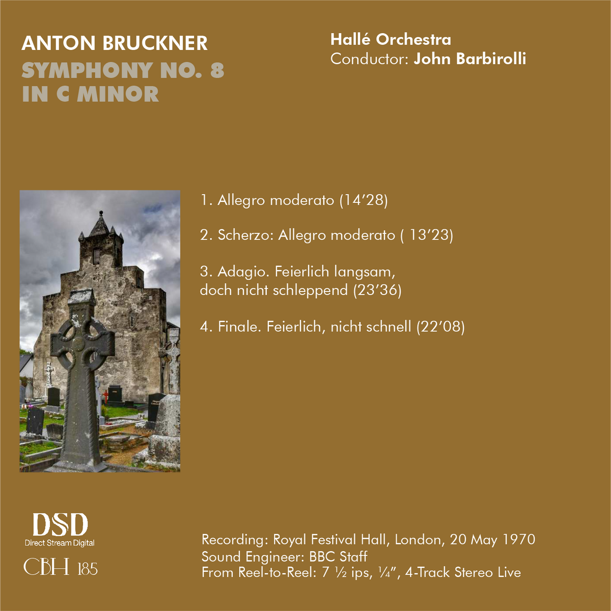 Inlay — Bruckner, Sinfonia n. 8 — Tracklist e crediti — Capsa Symphōnĭa CS185