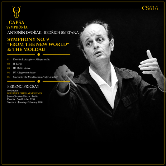 Dvořák Sinfonia n. 9 e Smetana La Moldava — tracklist e crediti — Inlay Capsa Symphōnĭa CS616