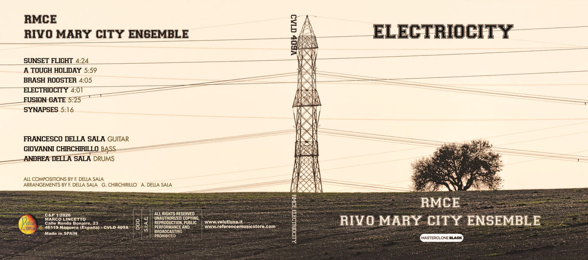 ELECTRIOCITY di RMCE – confezione esterna Masterclone Black CD – Velut Luna