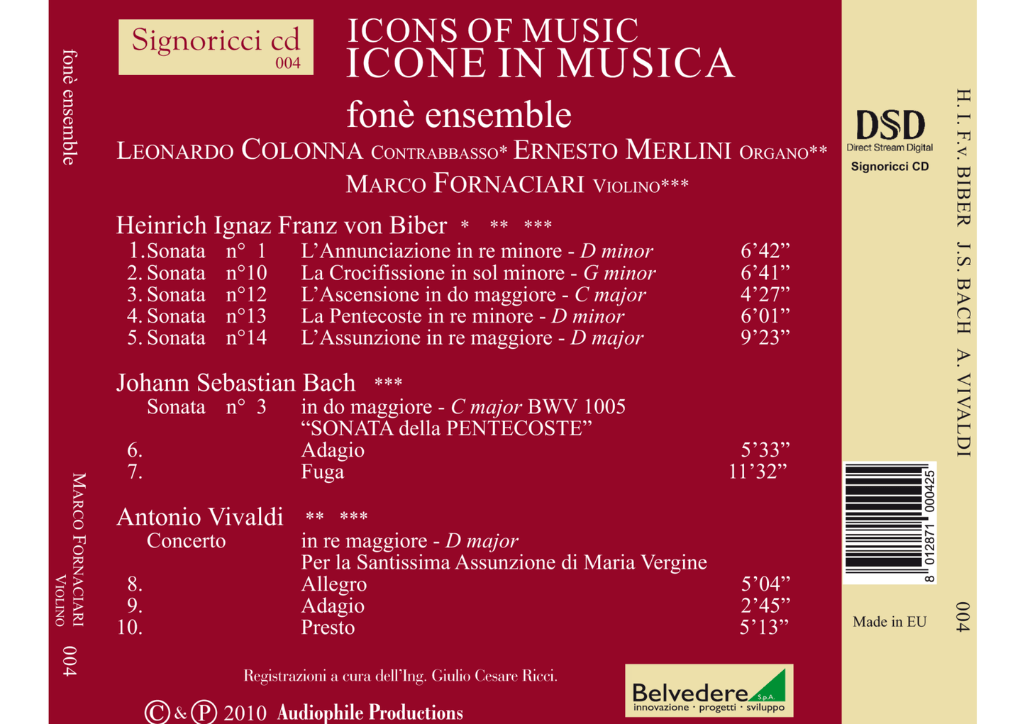 IKONEN DER MUSIK, FONE ENSEMBLE | Fornaciari, Colonna, Merlini
