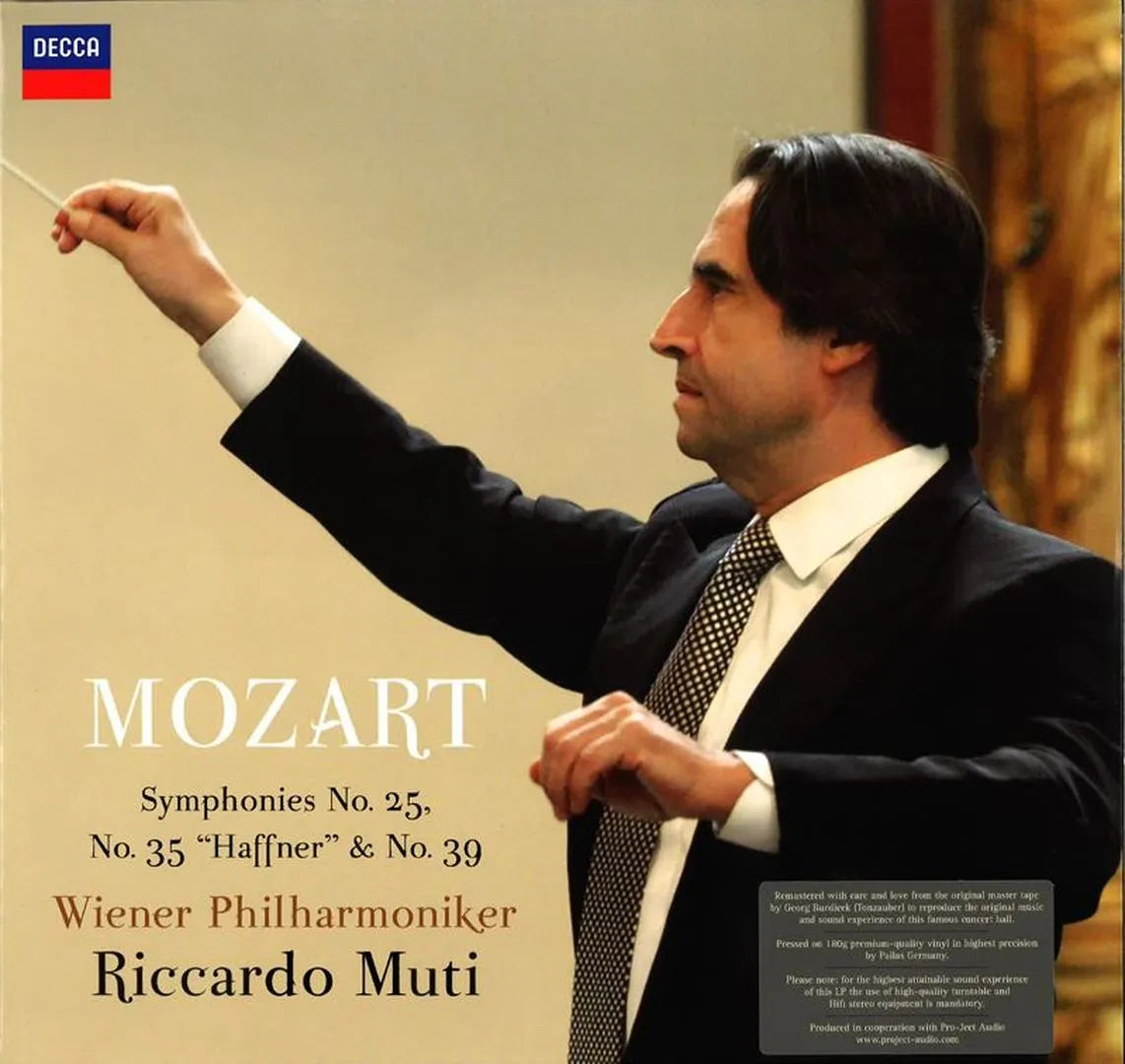 Riccardo Muti - Mozart Sinfonie 25, 35 Haffner e 39 - Pro-Ject 2LP 180 g