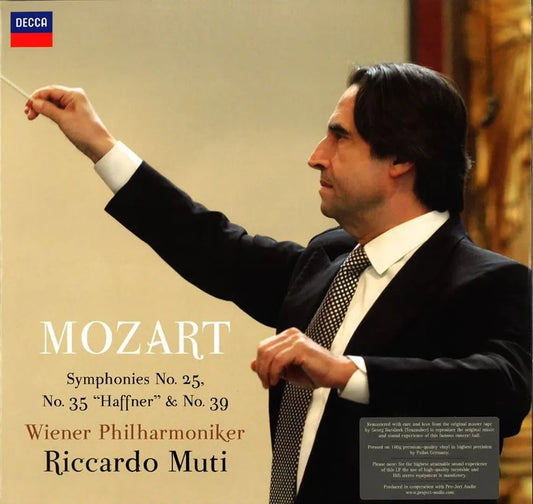 Riccardo Muti - Mozart Sinfonie 25, 35 Haffner e 39 - Pro-Ject 2LP 180 g